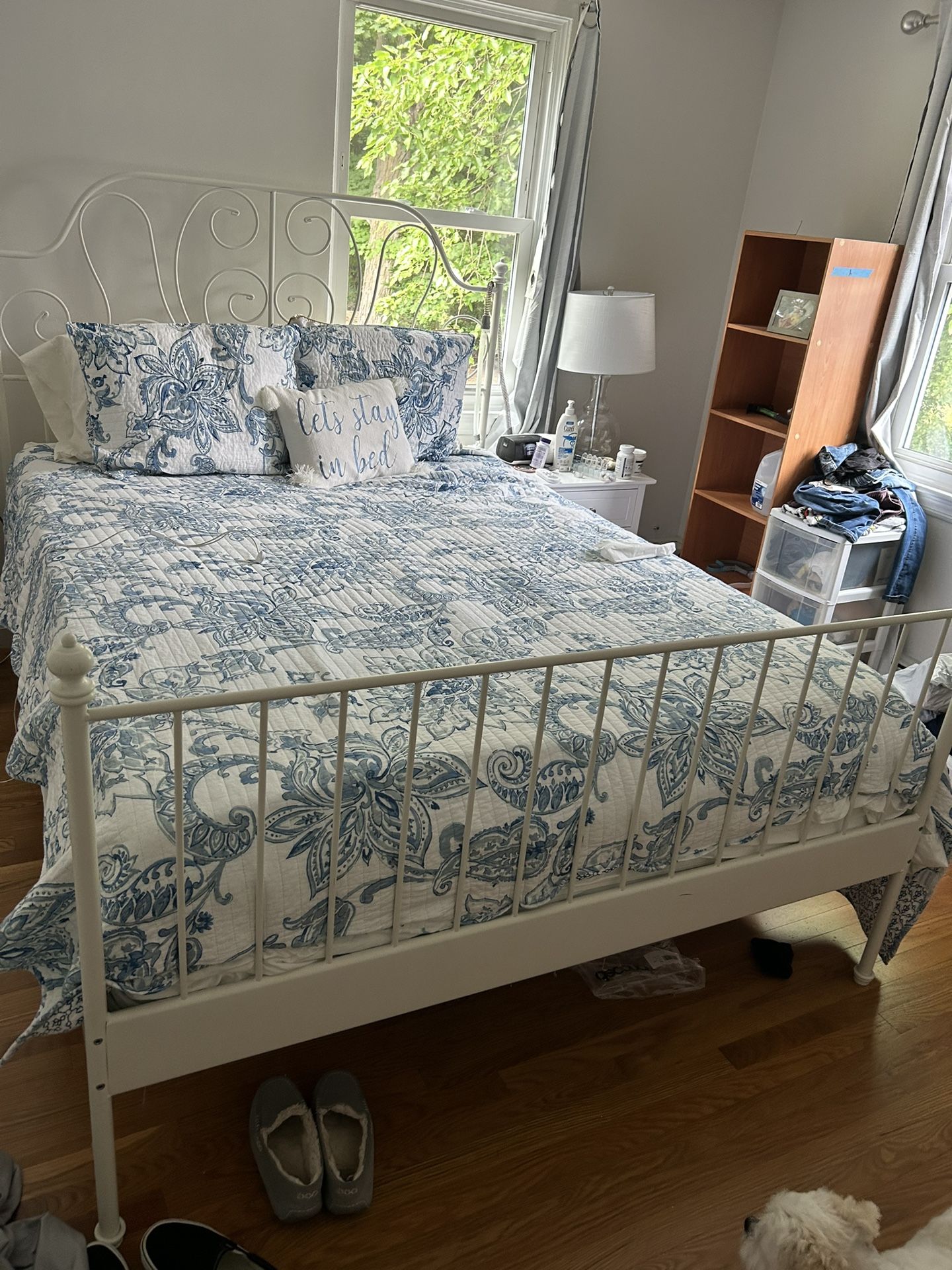 White Metal Bed Frame