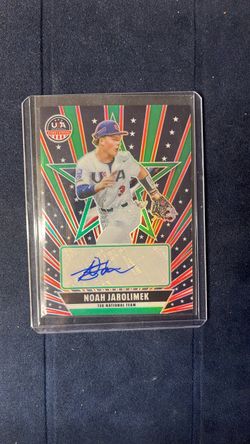 Noah Jarolimek USA Baseball Stars & Stripes Auto Card