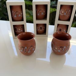 Vasos Para Tequila De Terracota. 