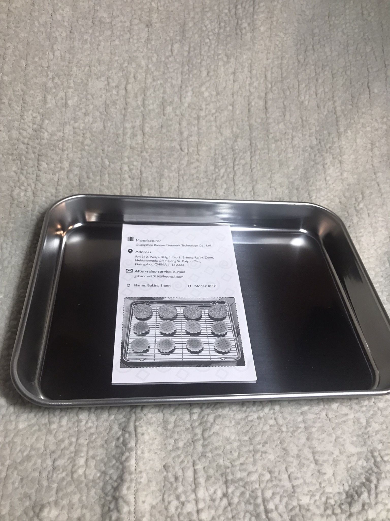Toaster Oven Stainless Steel Baking Tray 9.5” X 7” X 1”
