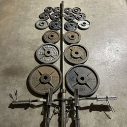 Weight Plates with Barbells 