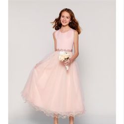 Big Girls Satin/Mesh Ball Gown Size 8