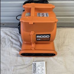 RIDGID 1625 CFM 3-Speed Portable Blower Fan Air Mover with Collapsible Handle and Rear Wheels for Water Damage Restoration 