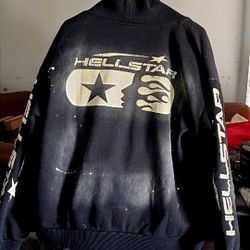 Hellstar Black Zip Up Hoodie 