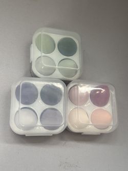 Makeup Powder Puffs – 12 Pcs in 3 Storage Boxes, New