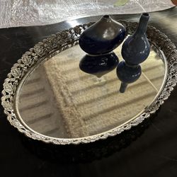 Vintage Mirror Display Tray