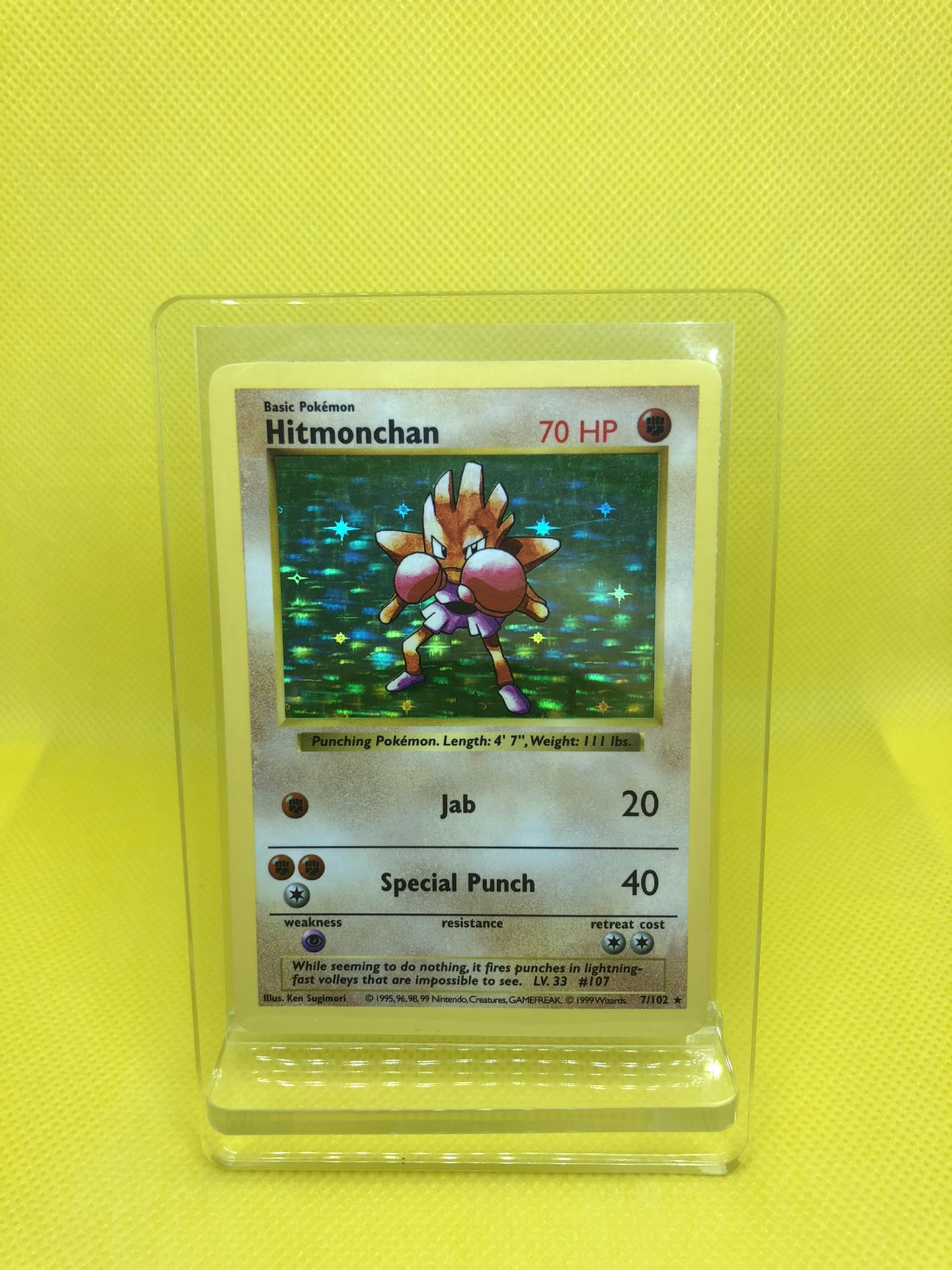 Pokemon Cards - Base Set Shadowless - Hitmonchan