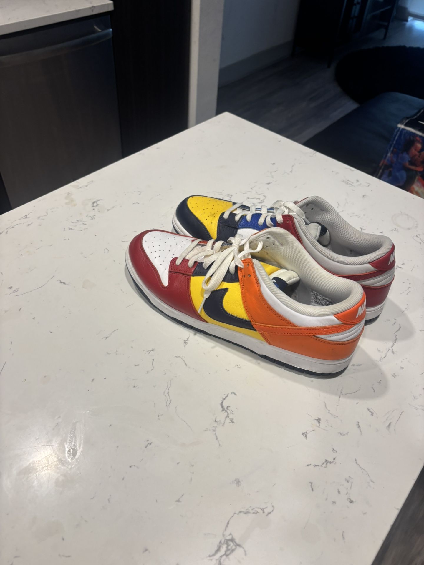 Nike dunks multicolored size 15