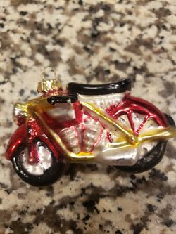 Christmas Motorcycle Tree Ornament 