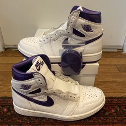Womens Air Jordan 1 High Court Purple Size 6W/4.5M