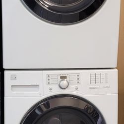 Kenmore Front Loading Washer And Stackable Gas Dryer Set 