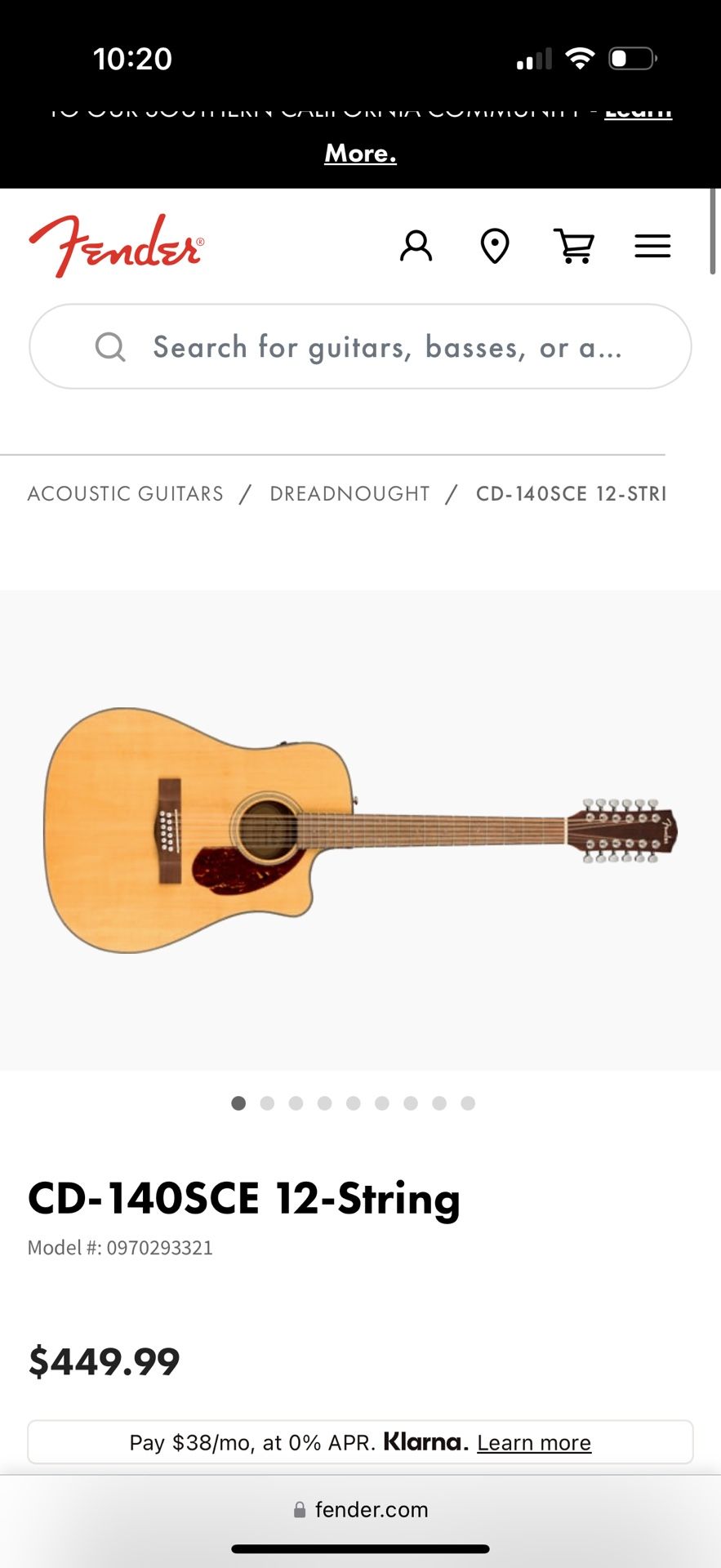 Fender 12-string Guitar