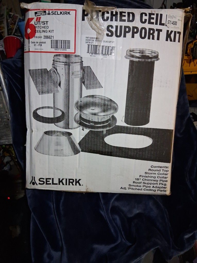 6inch Pitched Ceiling Support Kit Stove Pipe