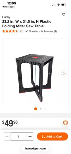 23.2 in. W x 31.5 in. H Plastic Folding Miter Saw Table it's new $45 firm