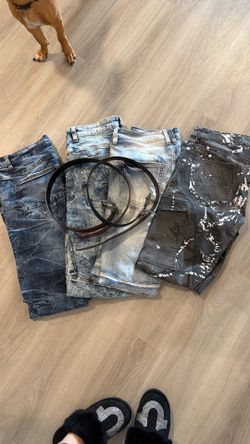 Men’s jeans and belts