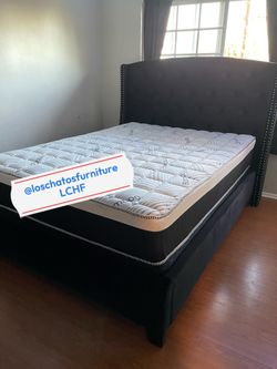 New bed frame with mattress queen size