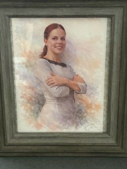 🔥🔥Original 👨🏻🎨Framed Watercolor 🖼️Portrait Painting