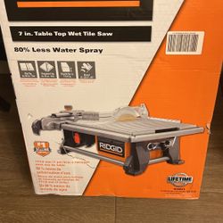 7” TABLE TOP WET TILE SAW