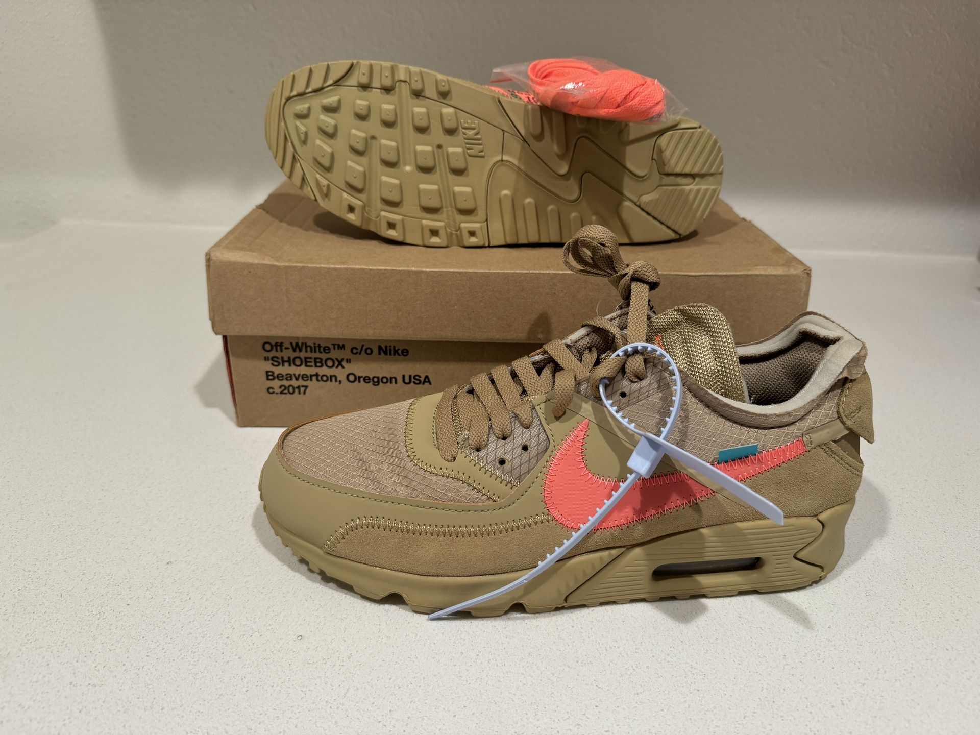 Nike Air Max 90 x OFF-WHITE Desert Ore Size 9