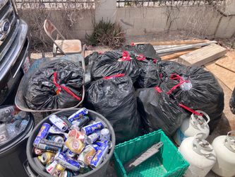 cans and plastic bottles