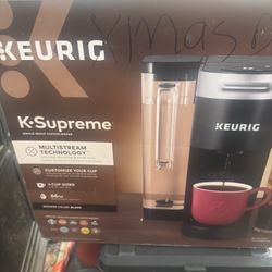 Keurig K-Supreme Single Serve K-Cup Pod Coffee Machine Black Gloss Open Box 