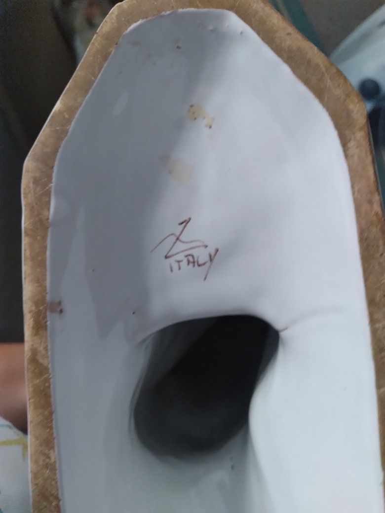 1950's Zaccagnini Italian Pottery Roman Greek Figural Candle Holder Pair