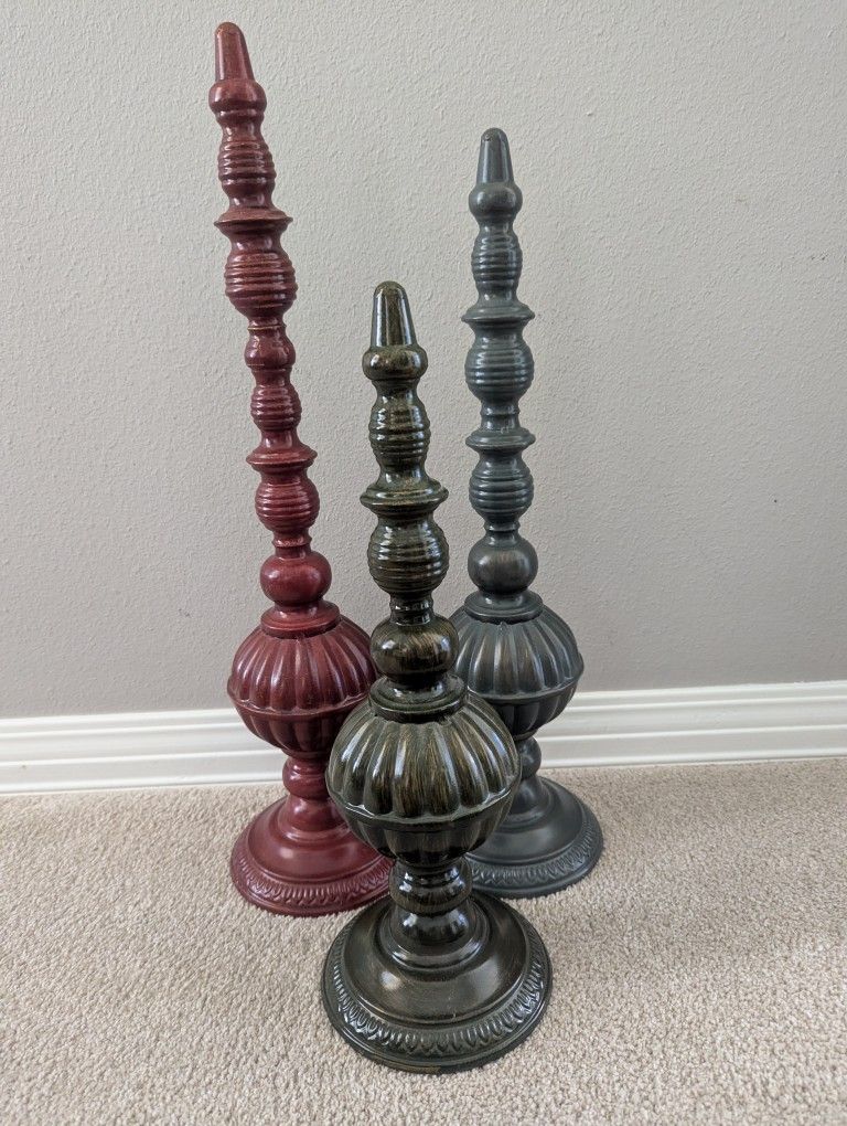 Metal Multicolor Decor Finials
