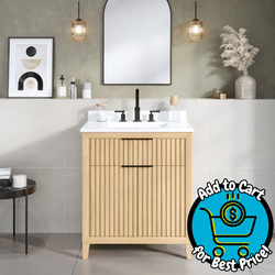 Origin 21 Tindall 30-in Natural Undermount Single Sink Bathroom Vanity