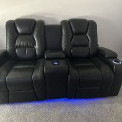Reclining Dual Power Loveseats