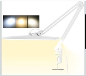 LED Desk Lamp 3000 Lumens Clamp Task Light for Office Crafts Nails Salon