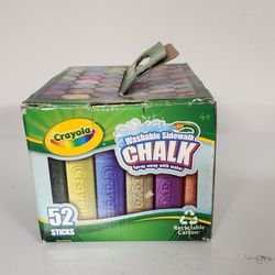 Crayola Washable Sidewalk Chalk .  Used Box Of 52