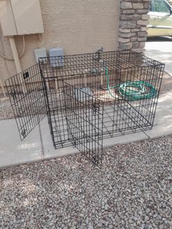 X-Large Metal Wire Pet Dog Kennel Crate 48x29x33 Read Description