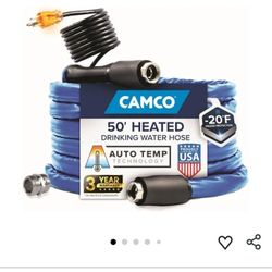 Camco 50' Heated Water Hose for RV — Prevents Freezing Down to -20°