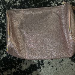 A Pink Sparkly Makeup Bag