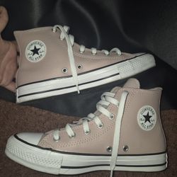 Pink Leather Converse 