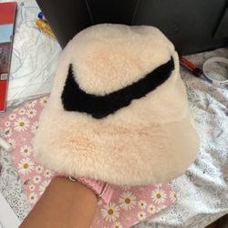 Fluffy Pink Nike Bucket Hat