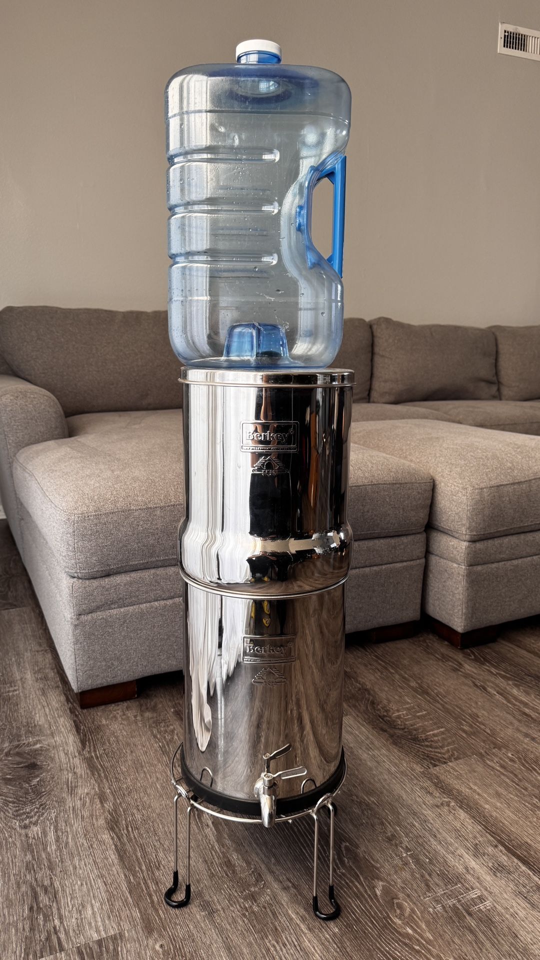 Royal Berkey Gravity-Fed Water Filter System 3.25 Gallon with 2 Black Berkey Elements, 2 PF-2 Fluoride and Arsenic Reduction Elements