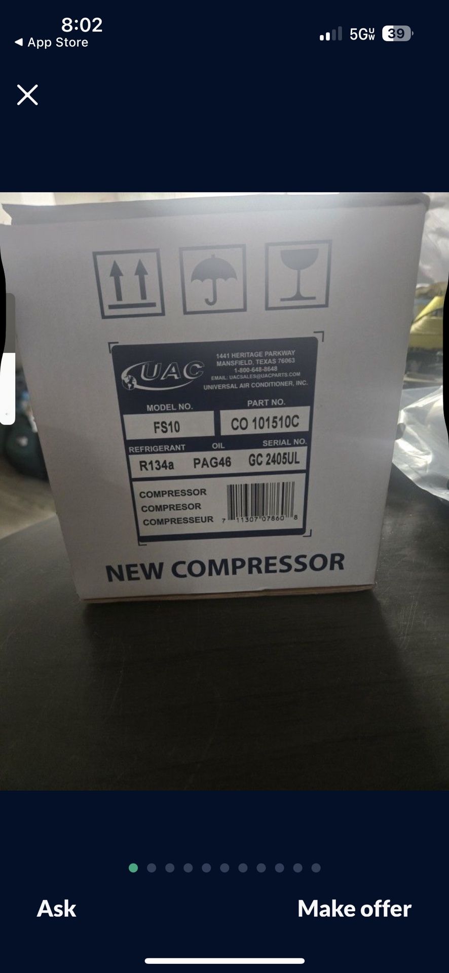 UAC AC Compressor For FORD F150 Models