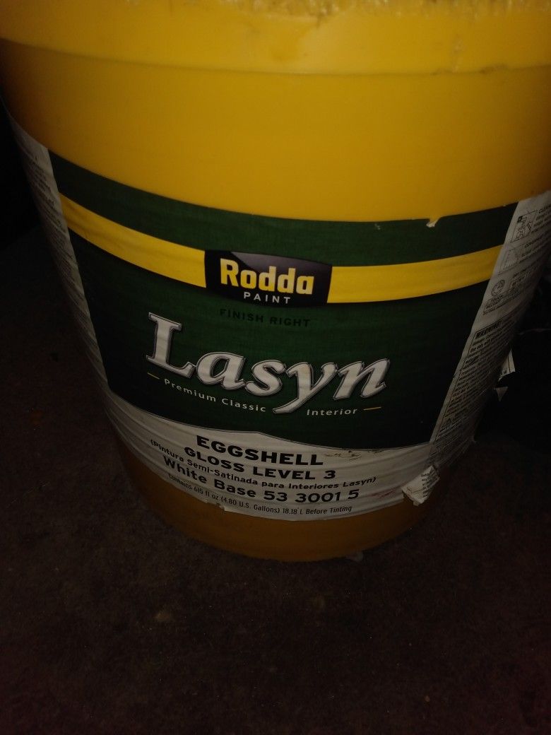 Brand New Never Been Opened, 10 Gallons Rodda Interior Paint Eggshell White