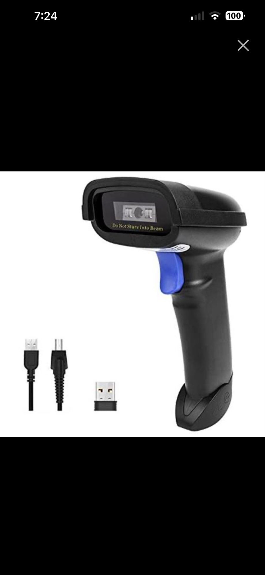 Bluetooth Barcode Scanner, Compatible with 2.4G Wireless & Bluetooth Function & Wired Connection, Connect Smart Phone, Tablet, PC, CCD Bar Code Reader