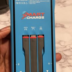 *BULK **5000mAh Portable Charger Built-in Cable Power Bank iPhone Android USB-C