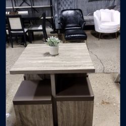 Small Table With Storage Seats (New)