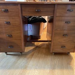 Desk  with 9 Total Drawers 