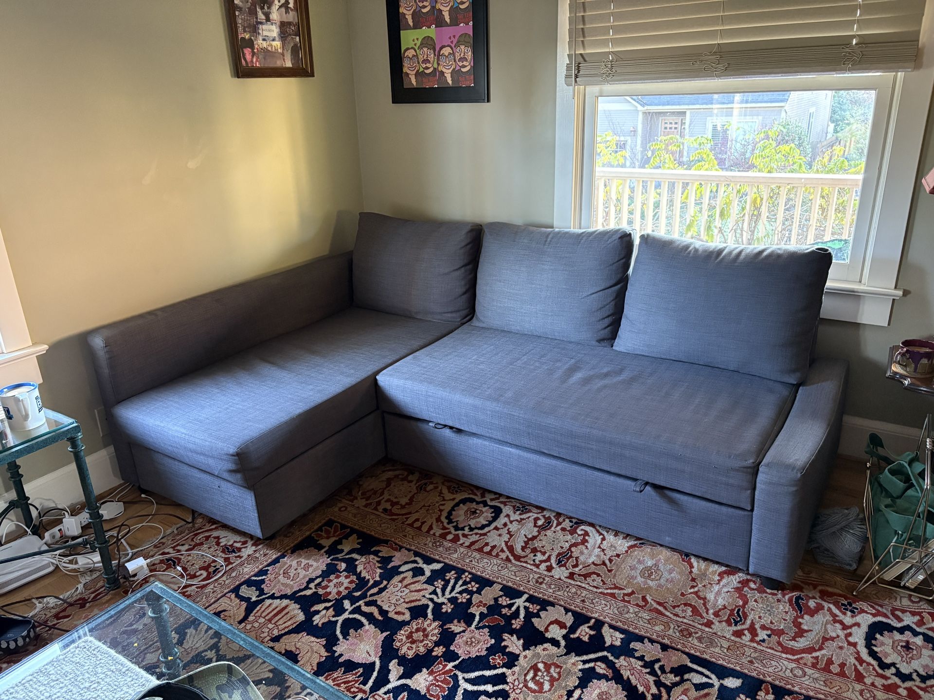 IKEA FRIHETEN Sleeper Sectional Sofa Couch with Storage 