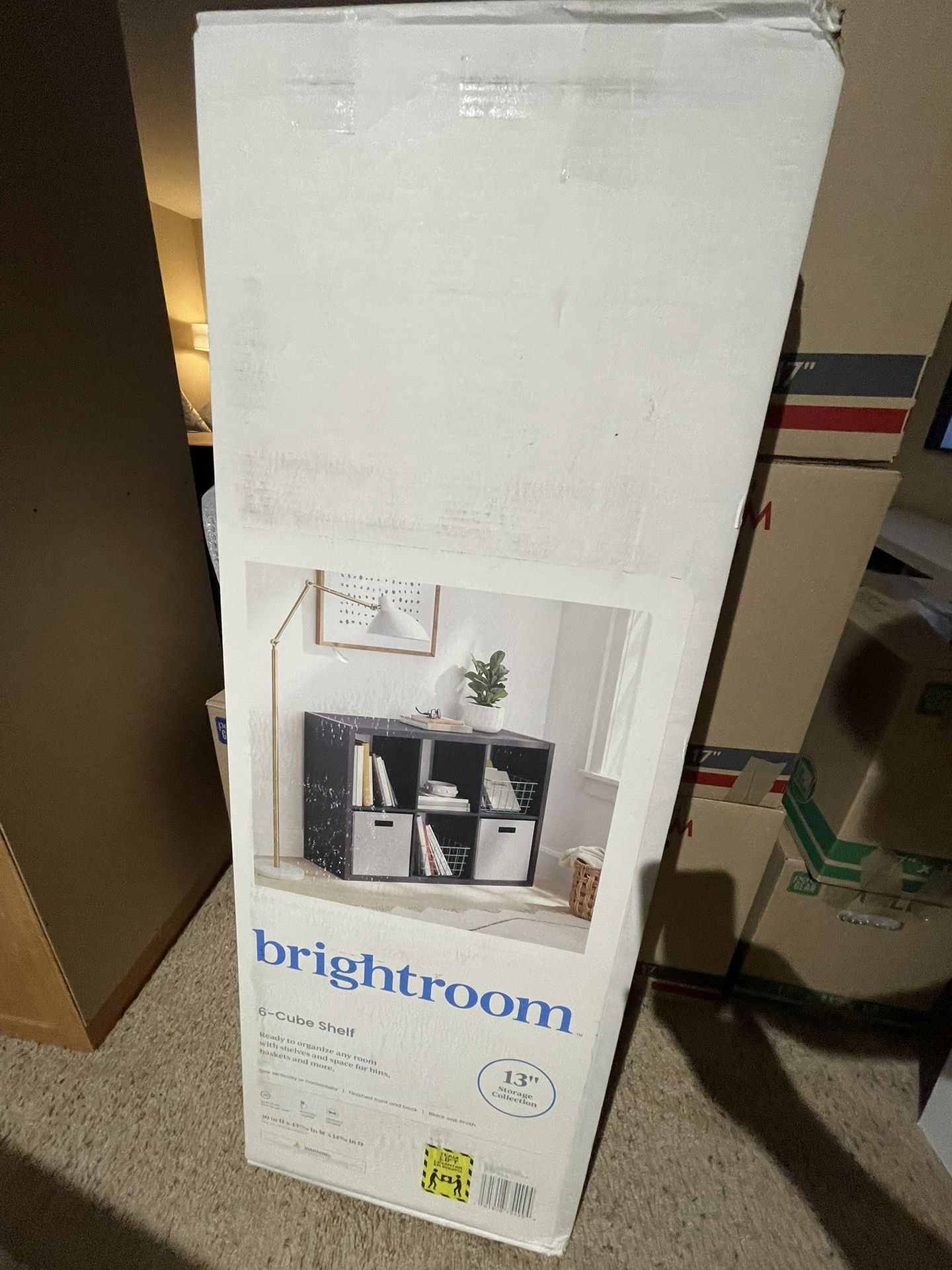Brightroom, 6 Cube Shelf, Black 