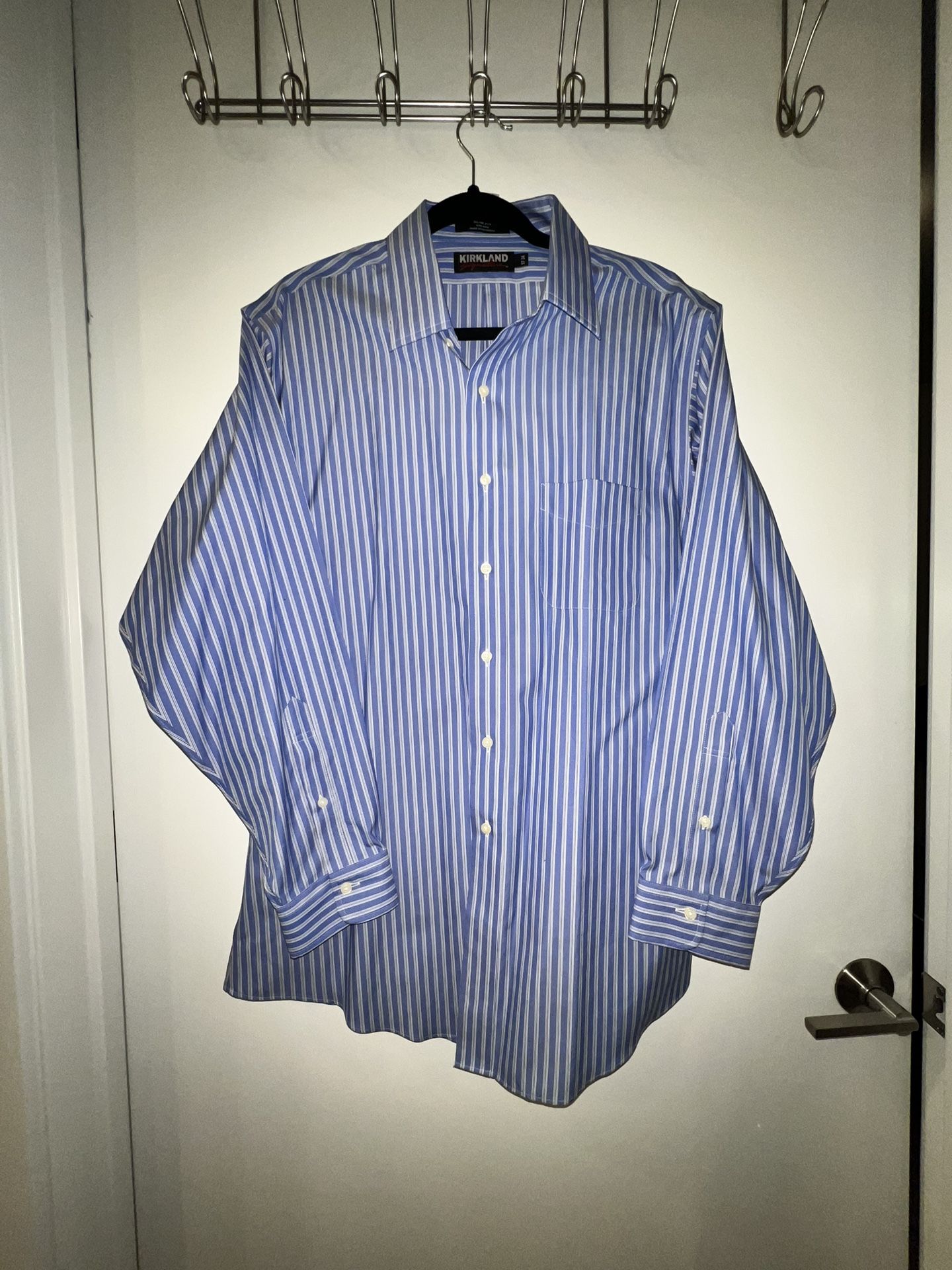 Kirkland Blue Stripe Dress Shirt