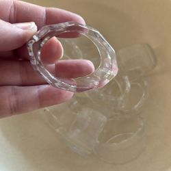 12 Glass Napkin Rings