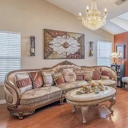 Sectional And 2 Oversized Chairs