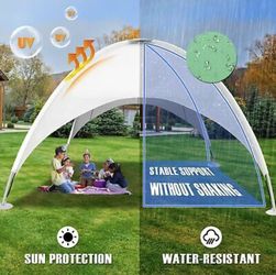 16'x16' Party Canopy Heavy Duty Steel Patio Gazebo, 6-10 Person Dome Tent