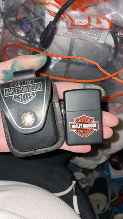 Harley-Davidson Zippo Lighter with Leather Pouch